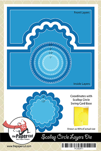 Scallop Circle LAYERING Die Set<br>Both Shape and Card Panel Layers